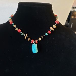 New York & Company Jewelry - NY Turquoise & Agate Necklace New York & Company Jewelry - NY Turquoise & Agate Necklace